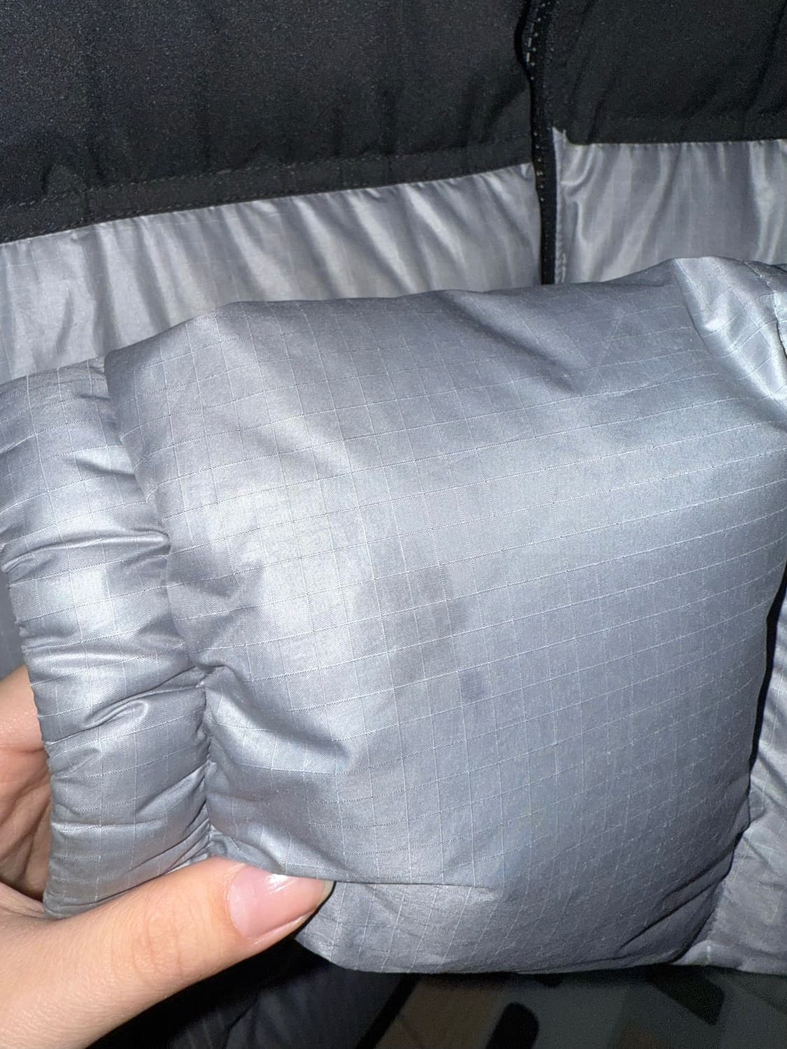 노스페이스 화이트 라벨 눕시 패딩 XL 헤더 그레이 상품이미지5