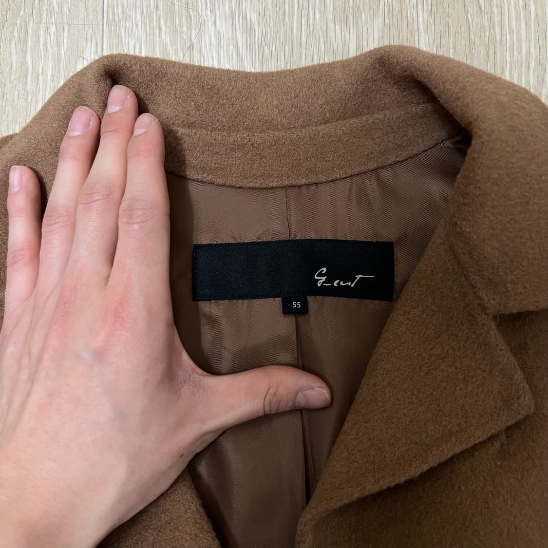 지컷 여성 모직 캐시미어 싱글 숏코트 55-66  상품이미지4