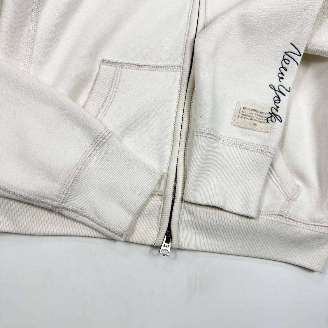 아베크롬비 og y2k 여성 후드집업 아이보리 화이트 여성L 상품이미지5