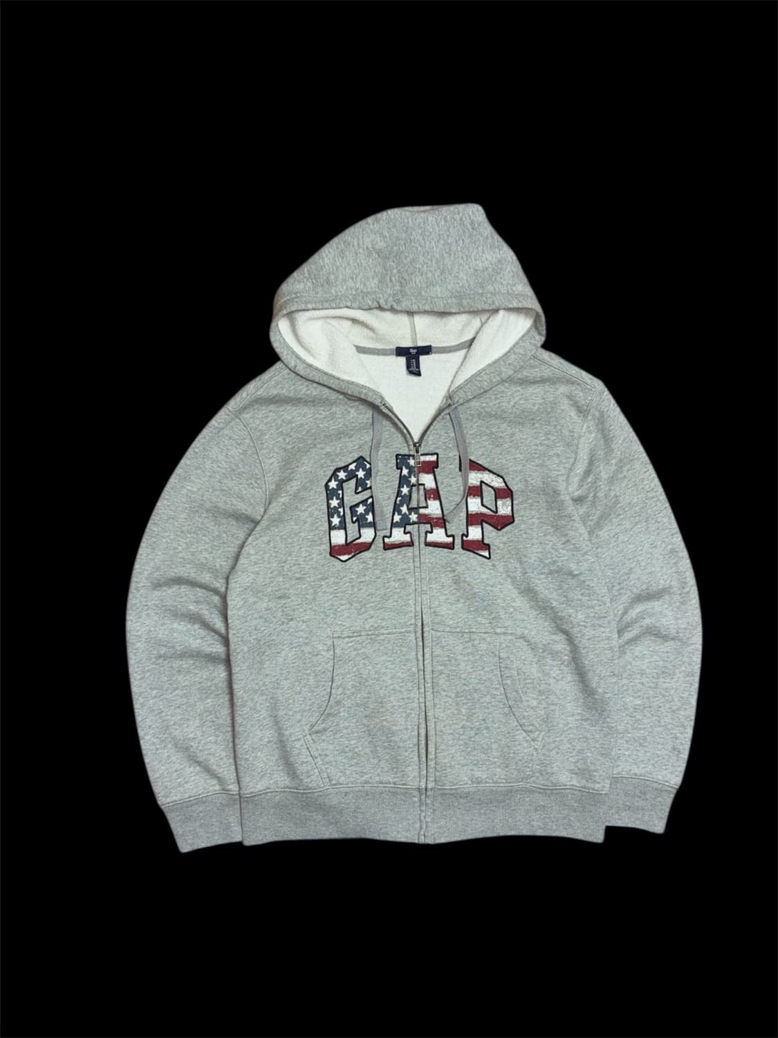 gap 갭 성조기 로고 후드 집업 상품이미지1