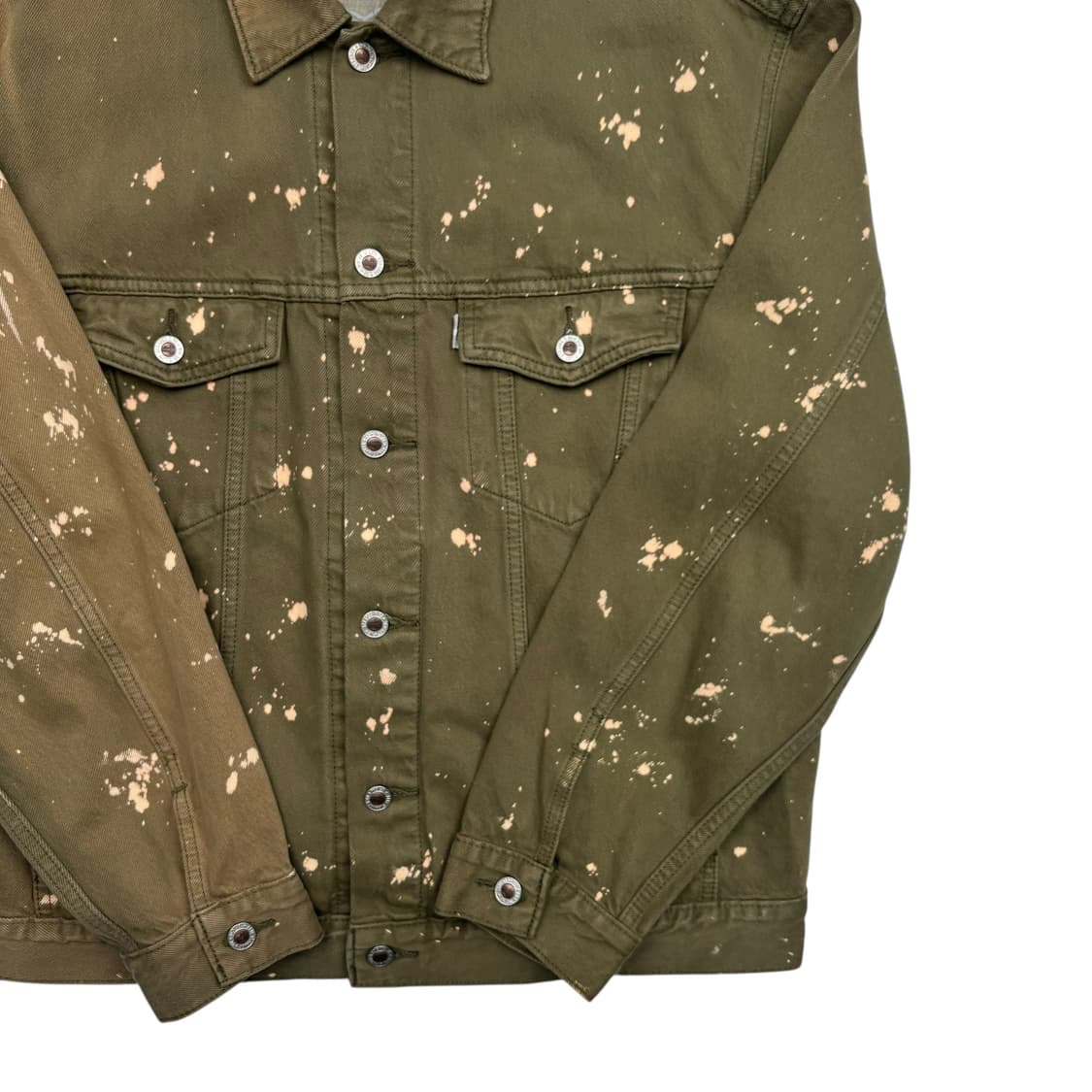 리바이스 실버탭 타이다이 카키 데님 트러커 자켓 M 상품이미지3