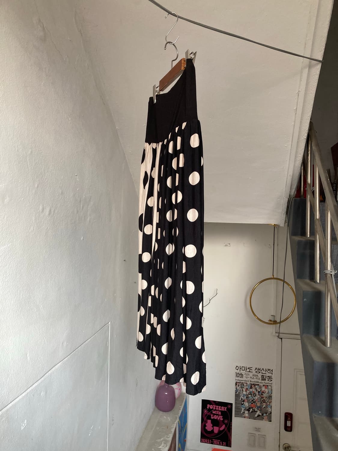 땡땡이 도트 롱 투웨이 원피스•스커트 상품이미지9