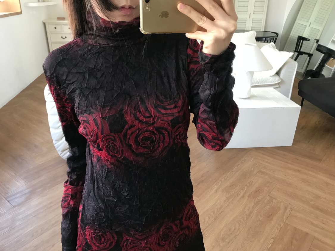 vintage rose mesh top 상품이미지3