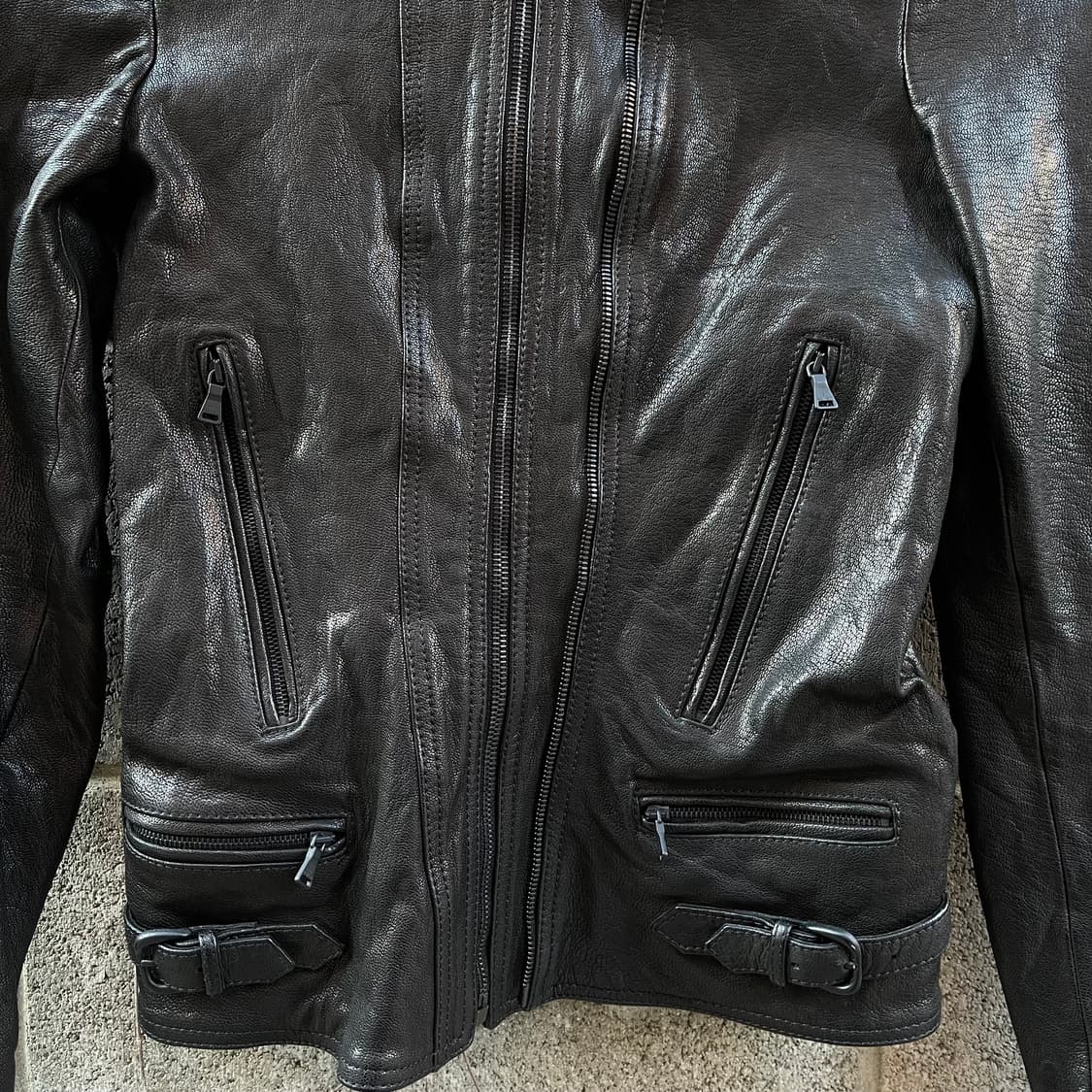 [XXS] 닐바렛 램레더 바이커 자켓 상품이미지3