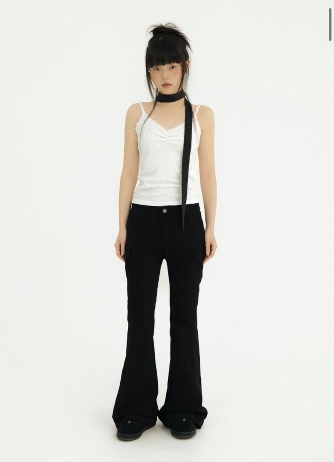 미레코 BUTTON LOW BOOTS-CUT PT BLACK 상품이미지2