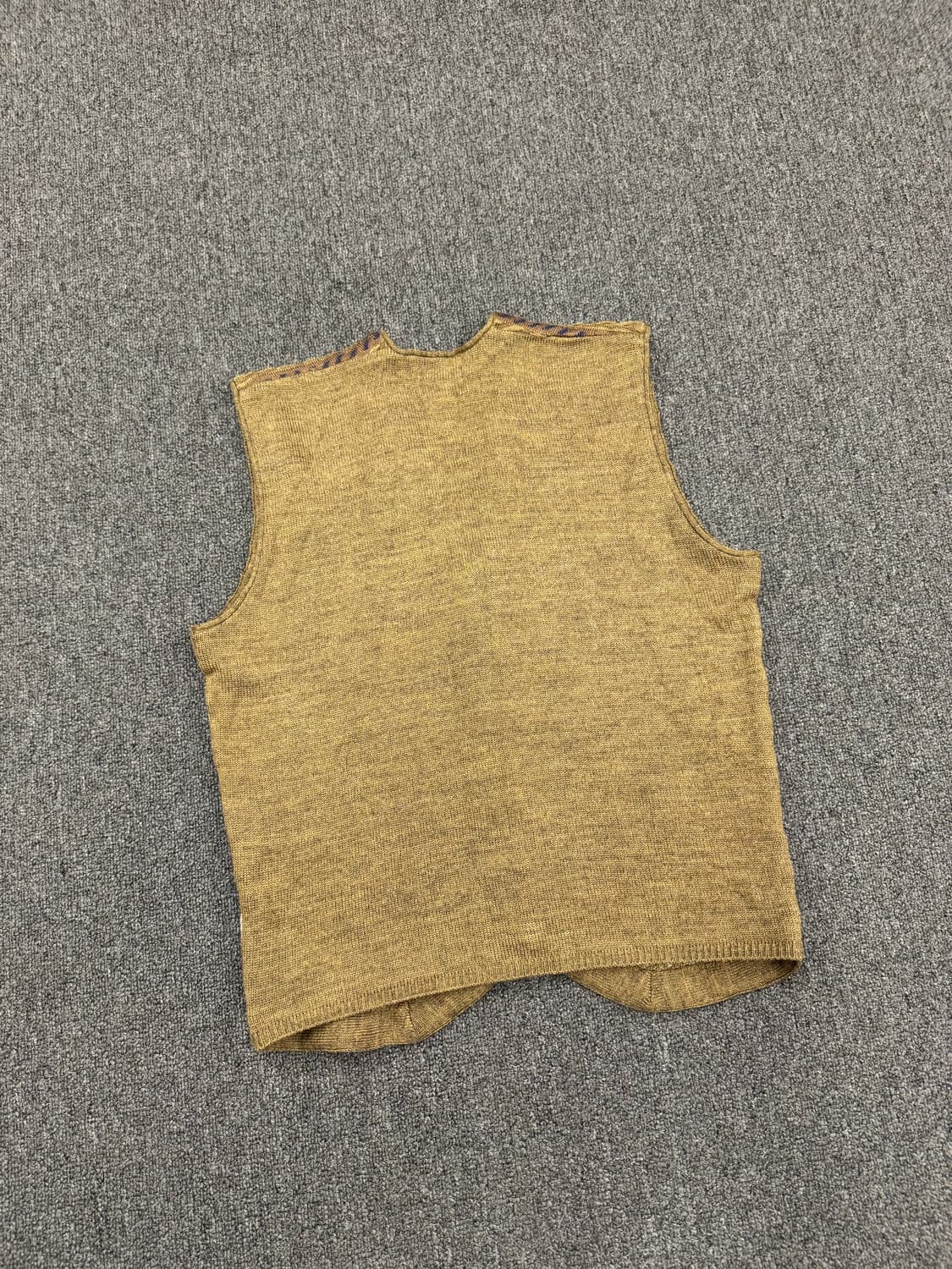 M)Ron Mega 빈티지 패턴 니트 베스트 조끼 상품이미지4