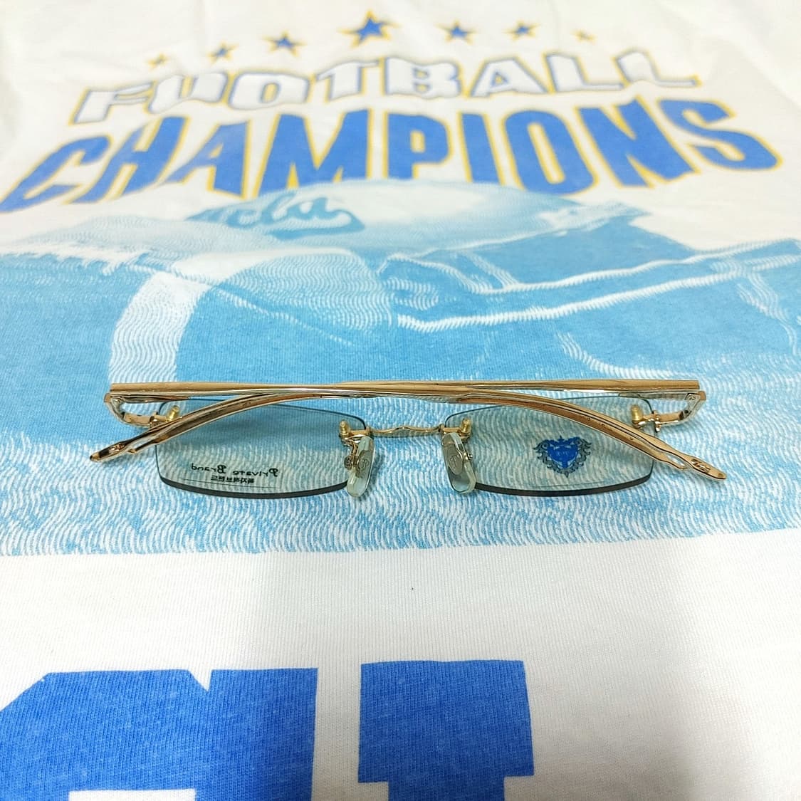 Private Brand 유니크 금장 무테 빈티지안경 상품이미지3