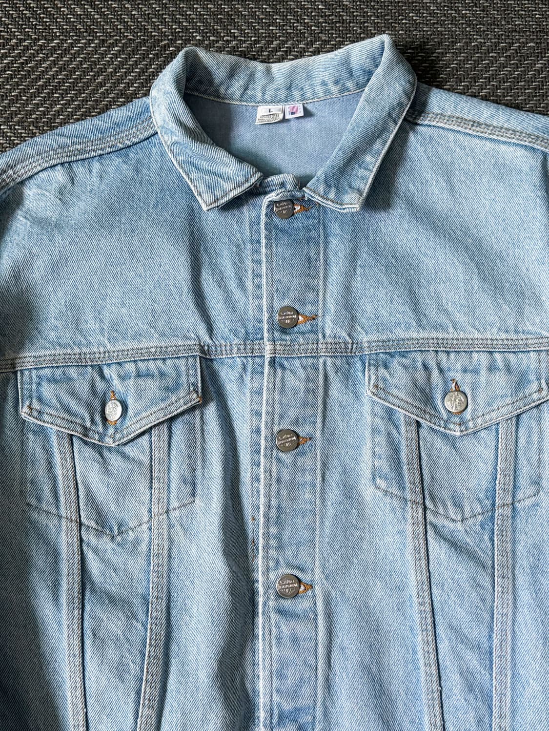 90s USA 할리 데이비슨 라이트 워시드 데님자켓 (100-105) 상품이미지3