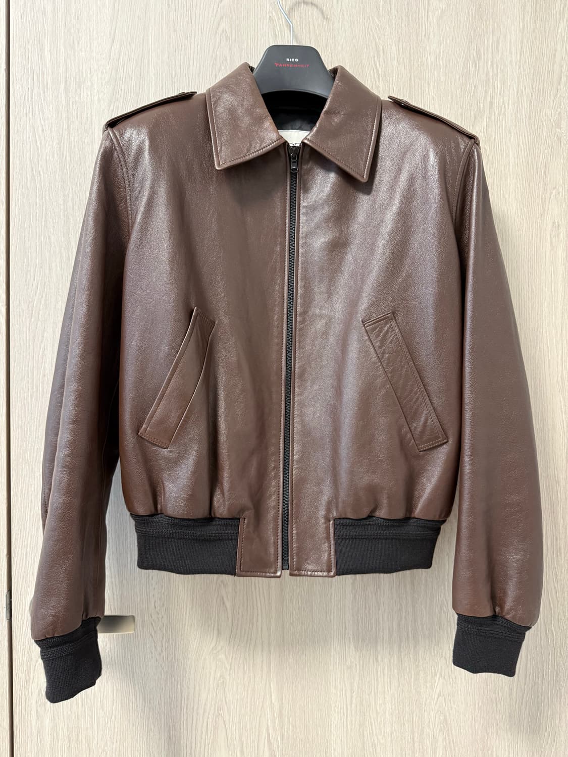 렉토 에폴렛 레더점퍼 브라운 S 상품이미지5