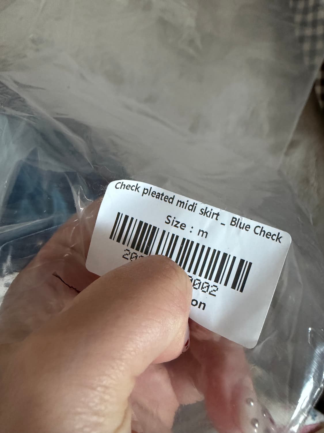 노컨텐츠 체크 미디 플리츠 스커트 새상품 상품이미지5