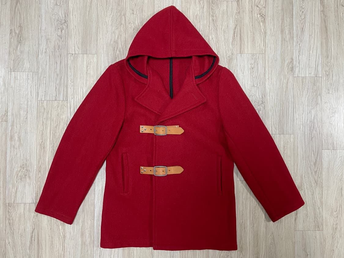 95~100) 쇼트 레더 벨티드 울 피코트(미국제)RRL&LVC&폴로 상품이미지1