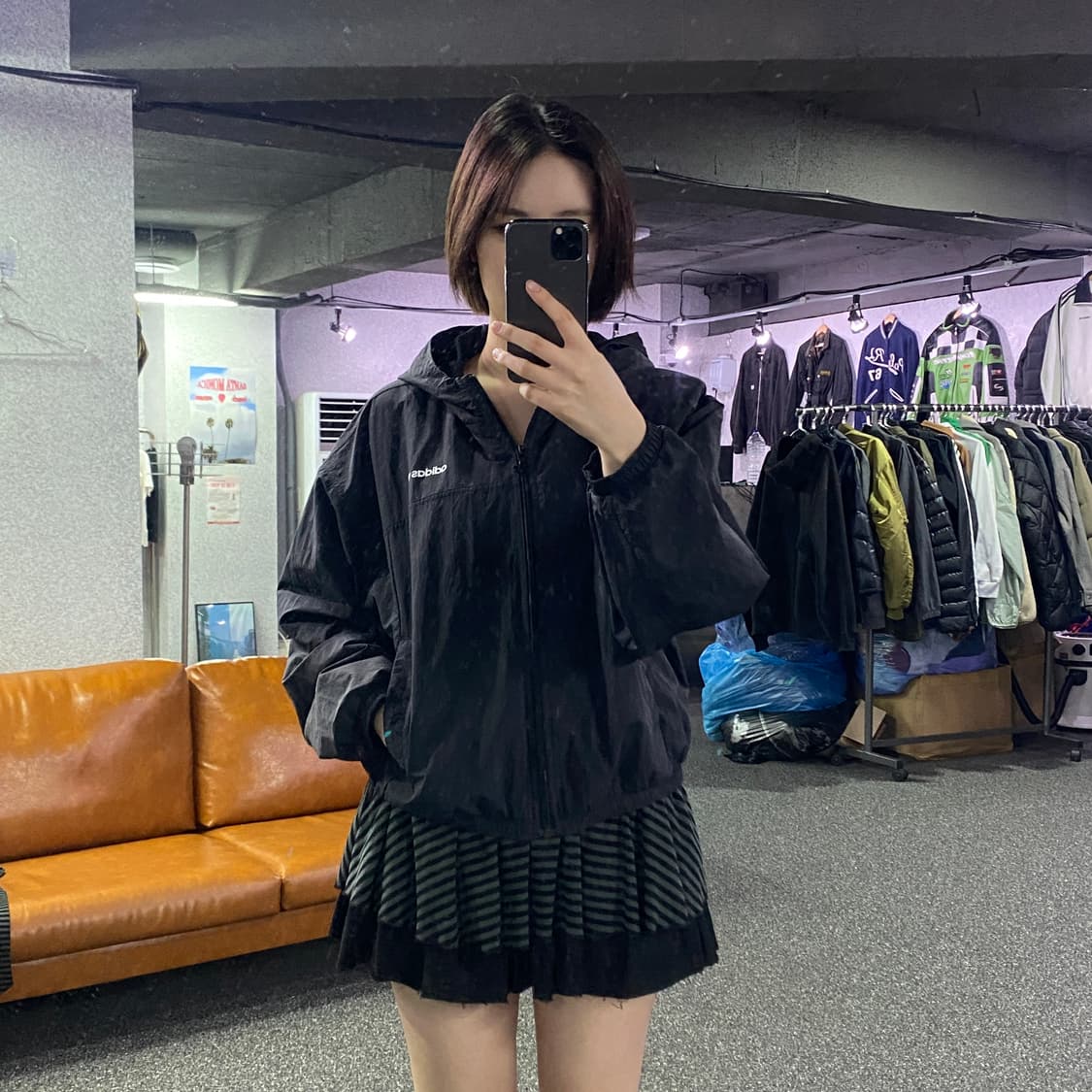 아디다스 오리지널 긴형 빅로고 우븐 바람막이 B2791 상품이미지1