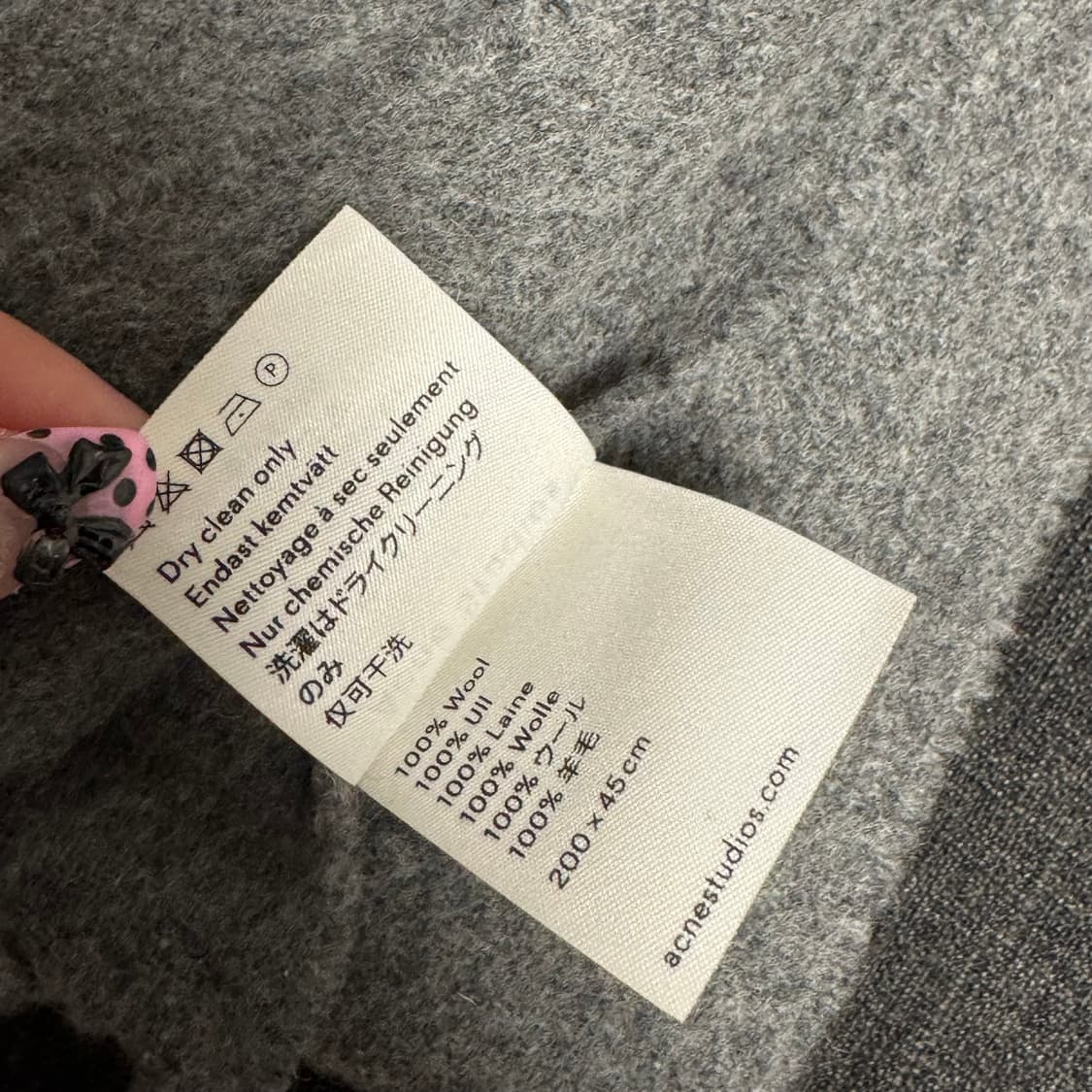 아크네스튜디오 울 머플러 그레이 상품이미지3