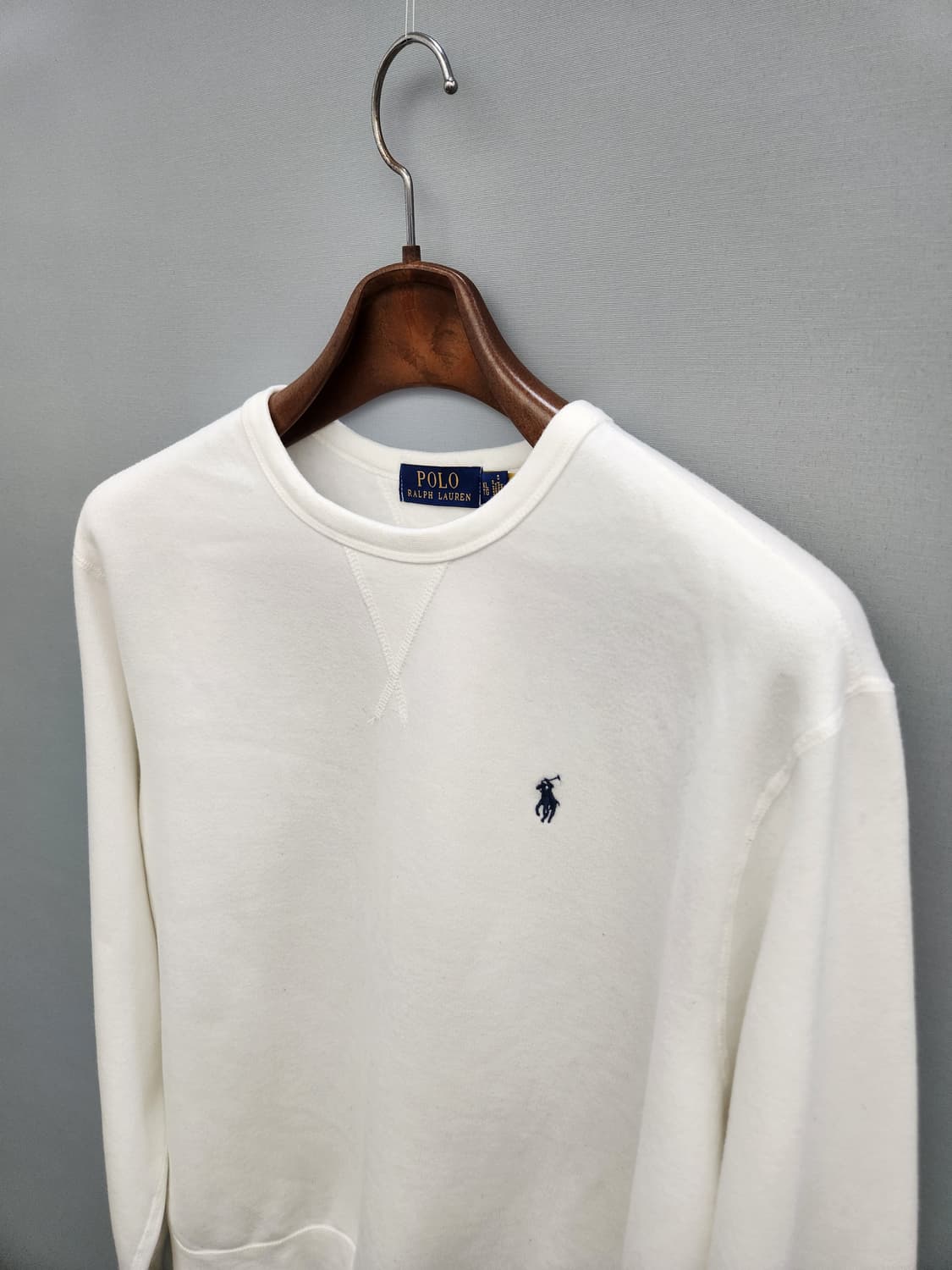 폴로 랄프로렌 화이트 기모 맨투맨 상품이미지3