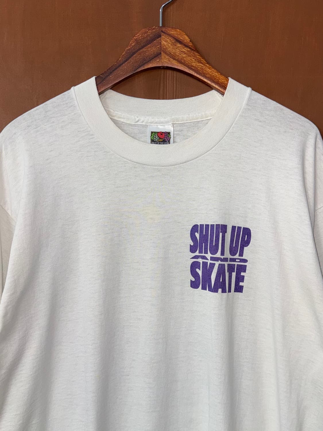 80s 프루트오브더룸 shut up and skate 티셔츠 상품이미지4