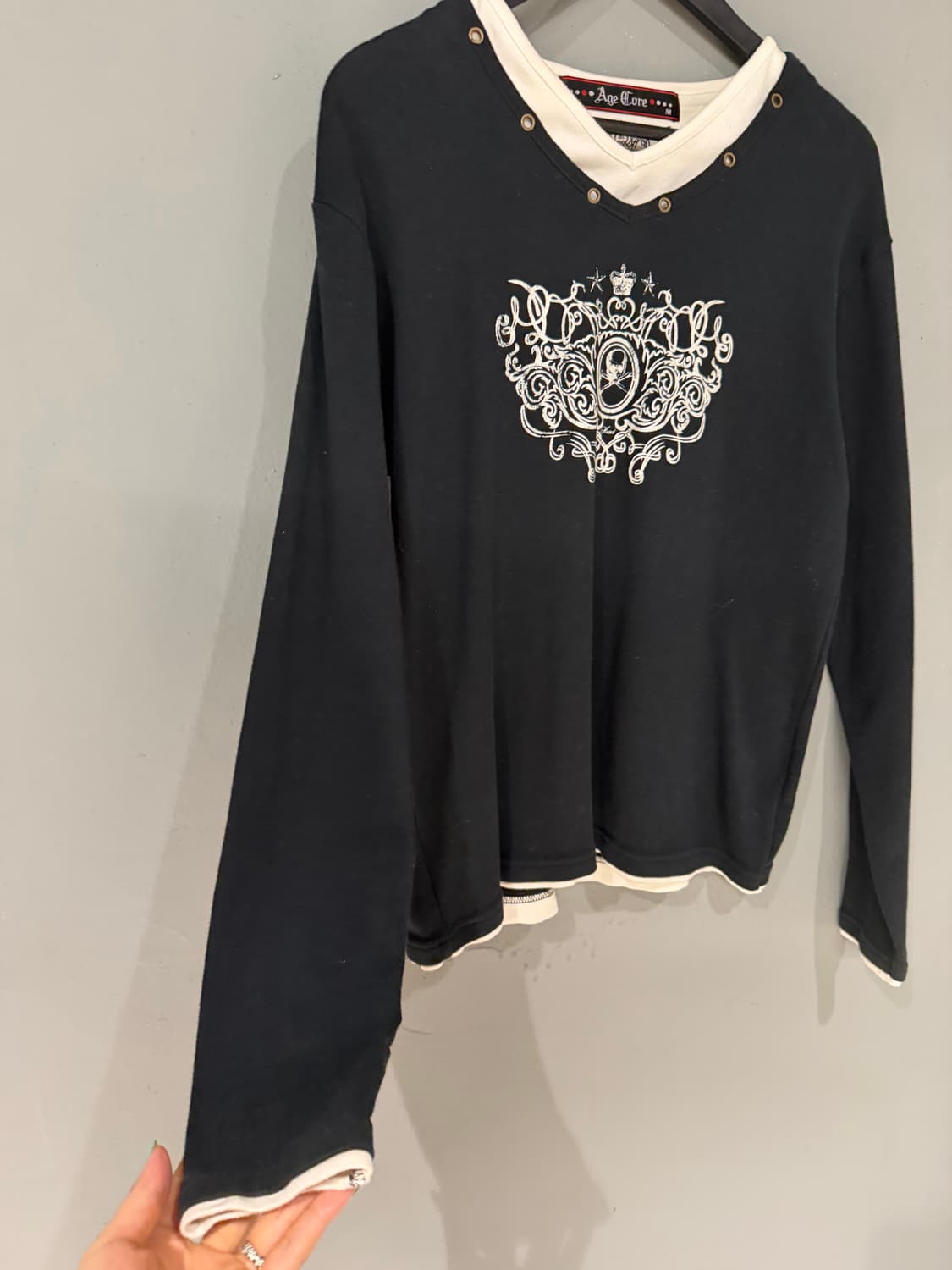 layered detail punk printing long sleeve 상품이미지6