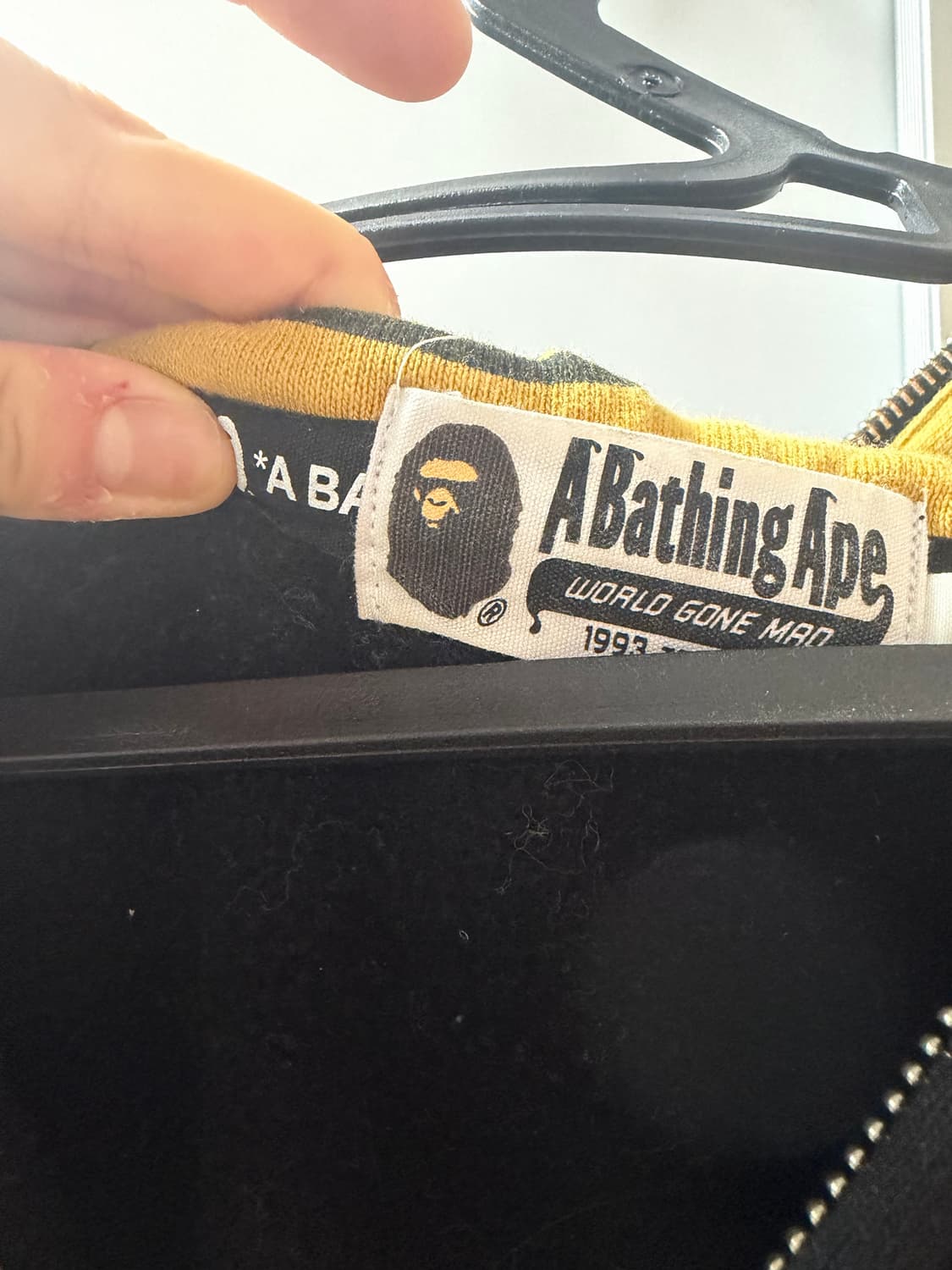 베이프 샤크 카모 더블 후드집업 블랙 s 판매합니다 상품이미지3