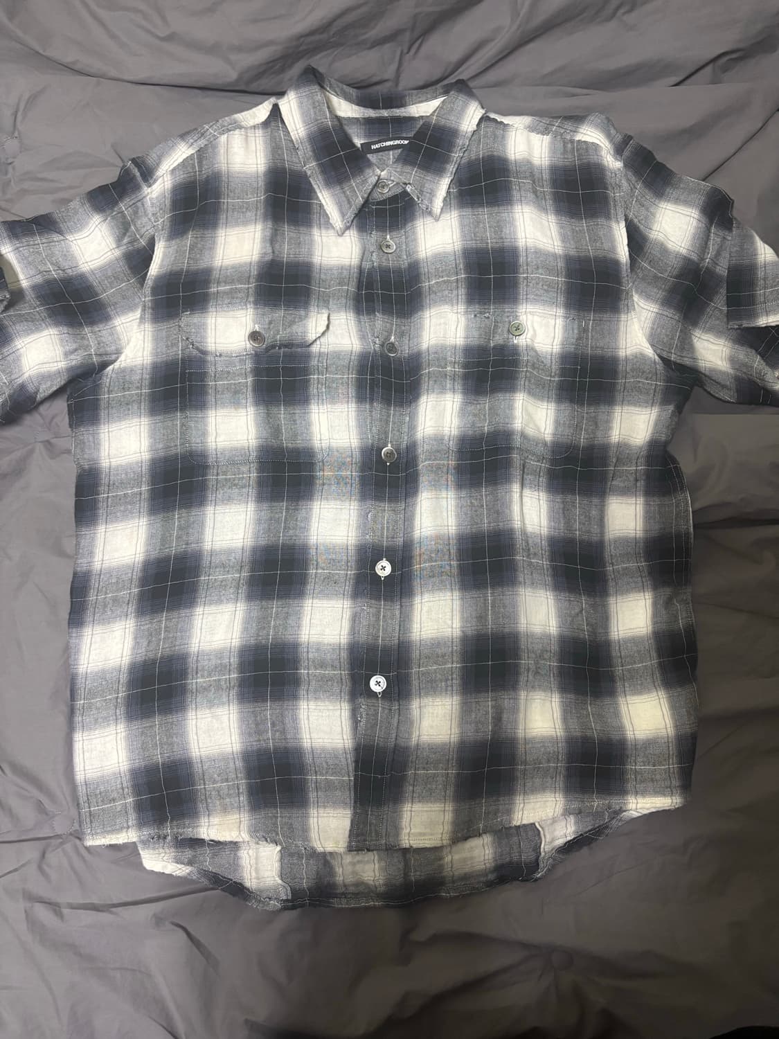 해칭룸 2pk 디스트로이드 옴브레 반팔 셔츠 3 상품이미지2