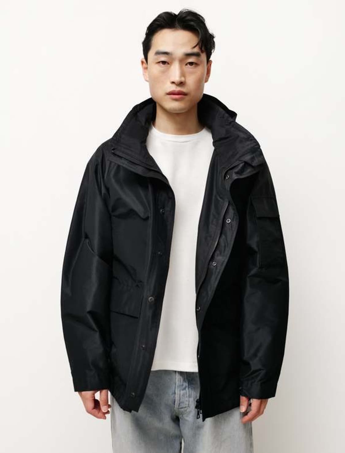 comoli 코모리 코튼 실크 밀리터리 파카 상품이미지2