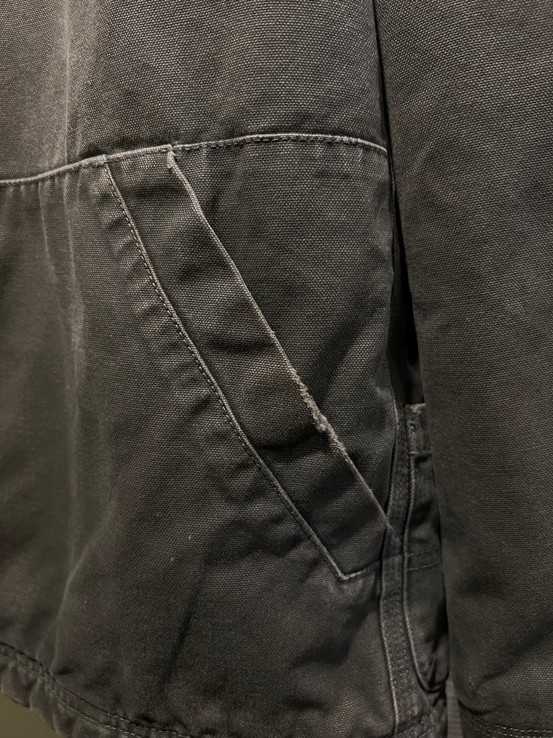 [2XL]엘엘빈 USA 체크 라이닝 차콜그레이 캔버스 워크 자켓 상품이미지5