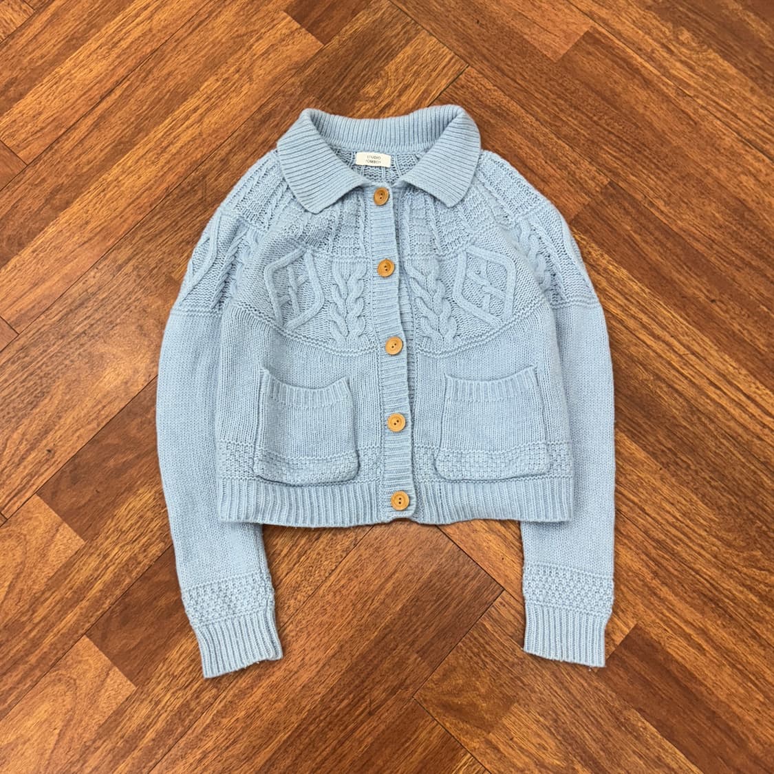 여성용 FREE 스튜디오톰보이 케이블 니트 가디건  상품이미지1