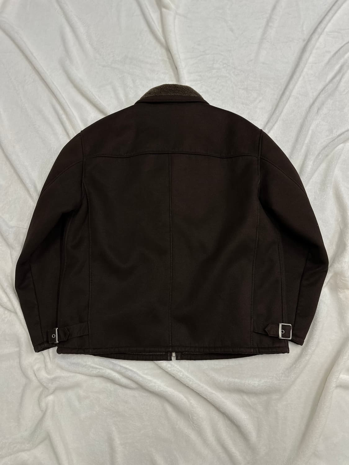 (100)빈티지 B-3타입 페이크 무스탕 딥 브라운 상품이미지6