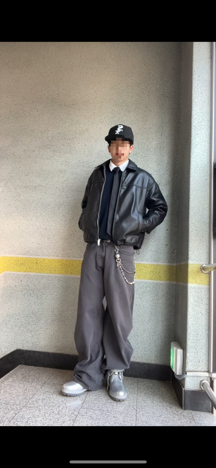 자라 페이크 레더 점퍼 m 상품이미지2