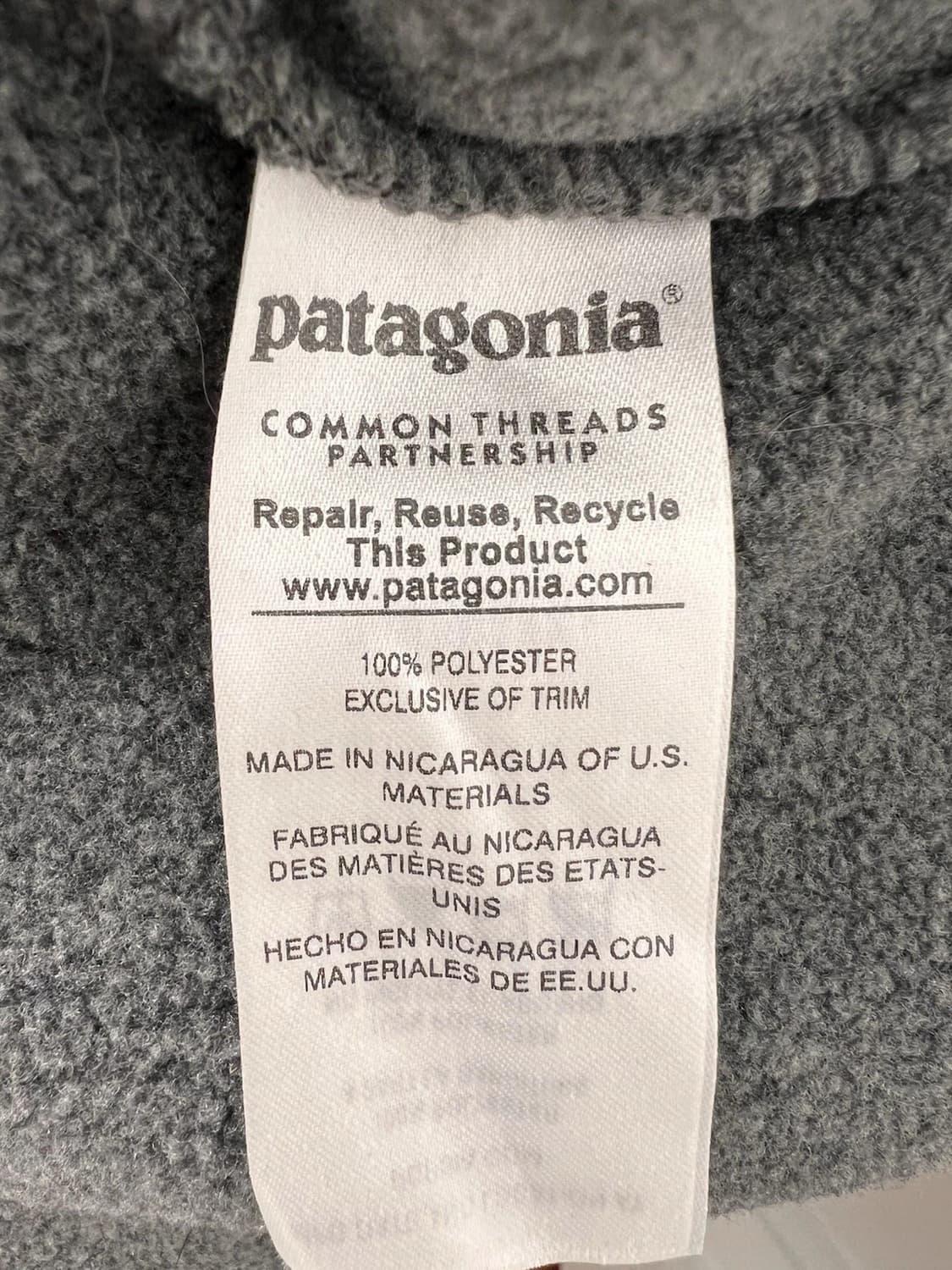 10s 파타고니아 신칠라 스냅-T 그레이 상품이미지5