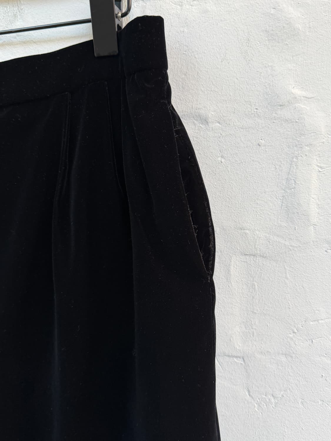 Vintage 빈티지 벨벳 스커트 블랙 상품이미지2