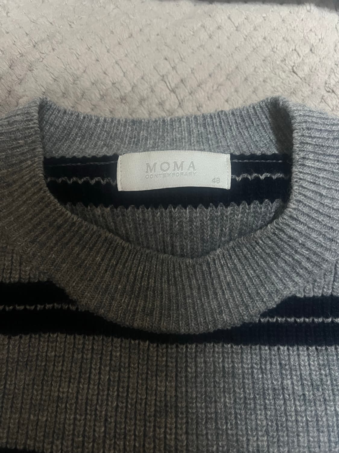 48 모마디자인 스트라이프 니트 회색 상품이미지4