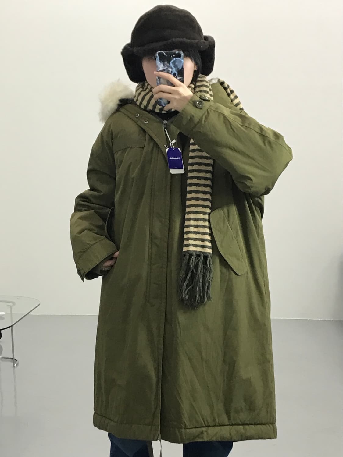 마우지 카키 퍼 야상자켓 상품이미지2