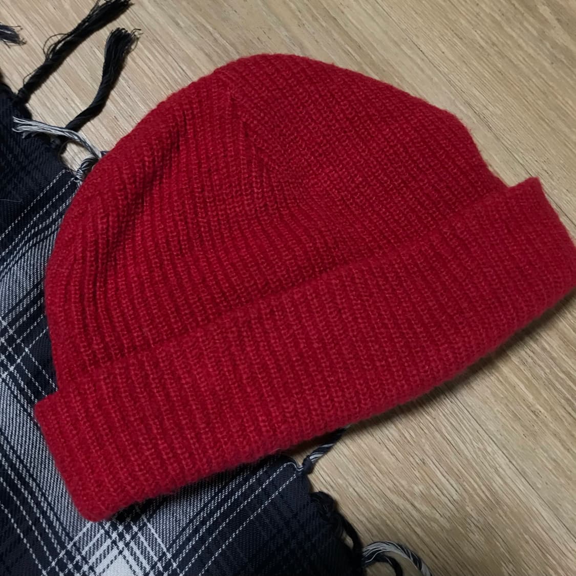 재팬 아크릴 울 레드 비니 상품이미지1