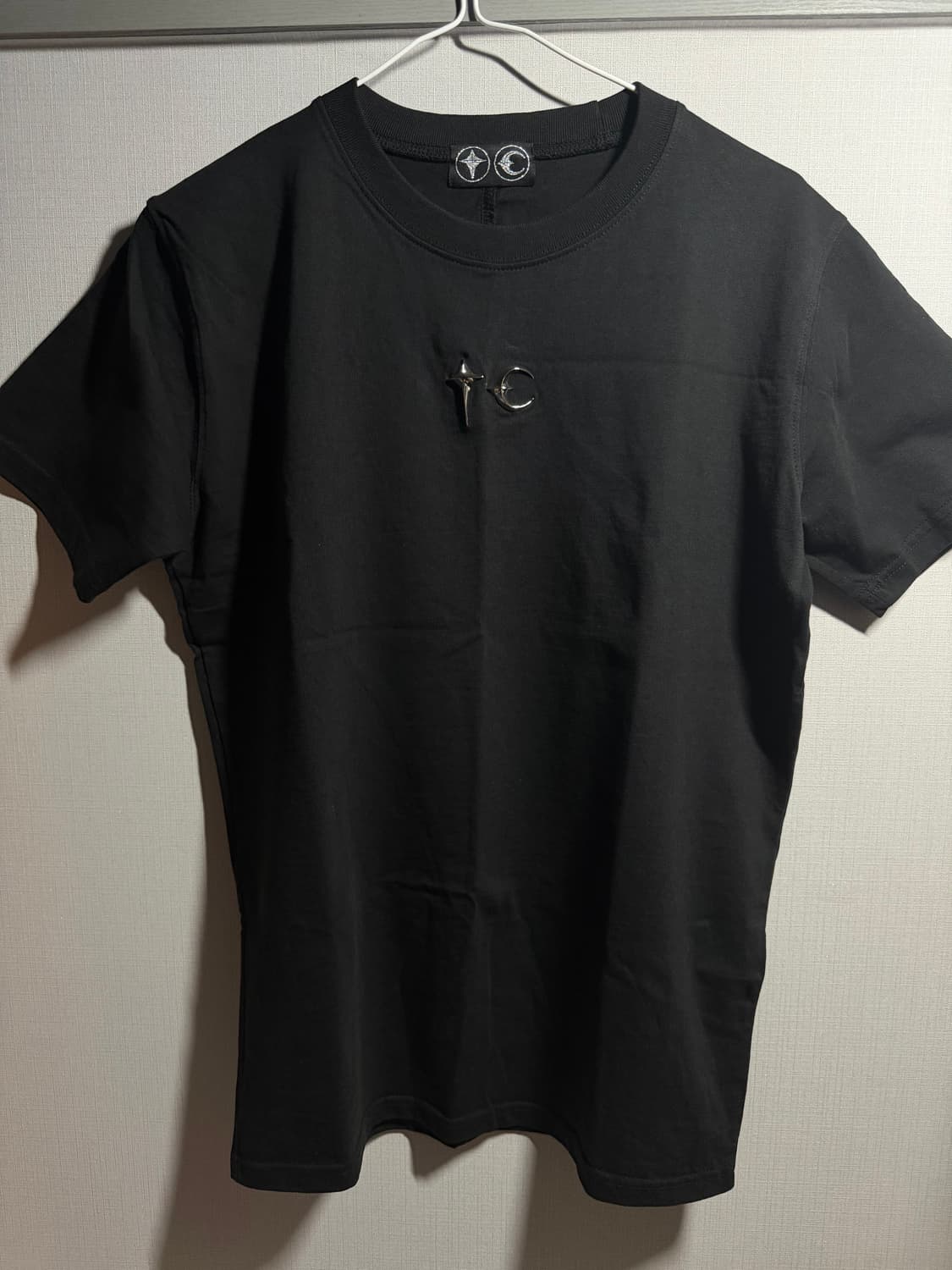 [3사이즈/XL] 떠그클럽 백 티셔츠 슬림 블랙 상품이미지1