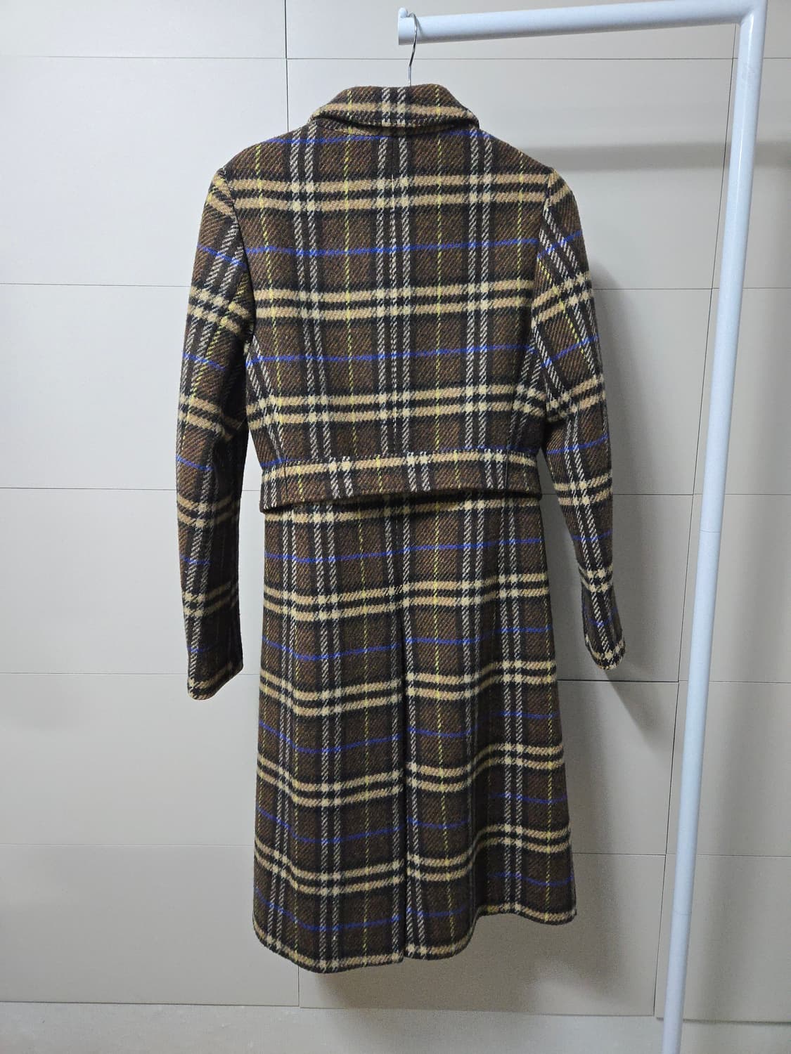 버버리 체크 100% 울코트 55 상품이미지3