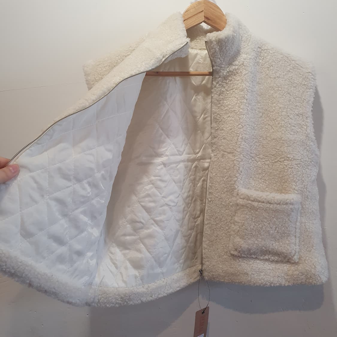 하이넥 양털 플리스 집업 베스트 상품이미지3