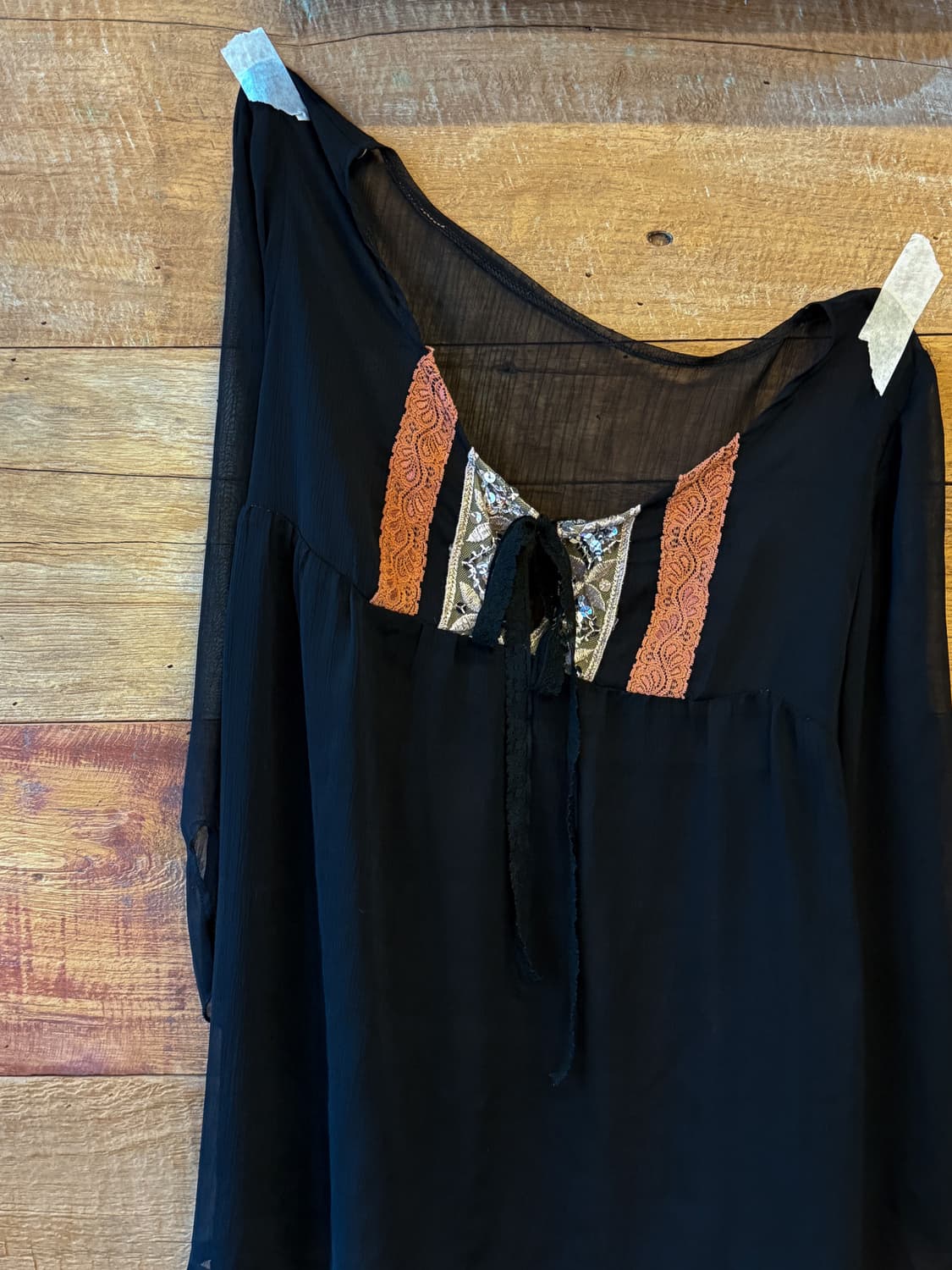 See-Through Embroidered Blouse 0027 상품이미지6