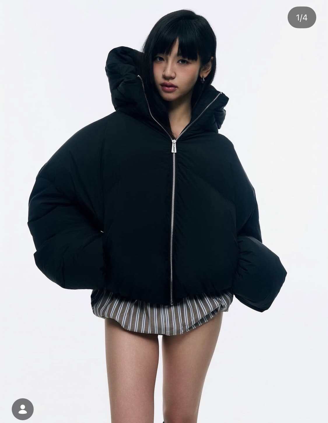 화산 hwasan 텔레토비 패딩 블랙 M 상품이미지1