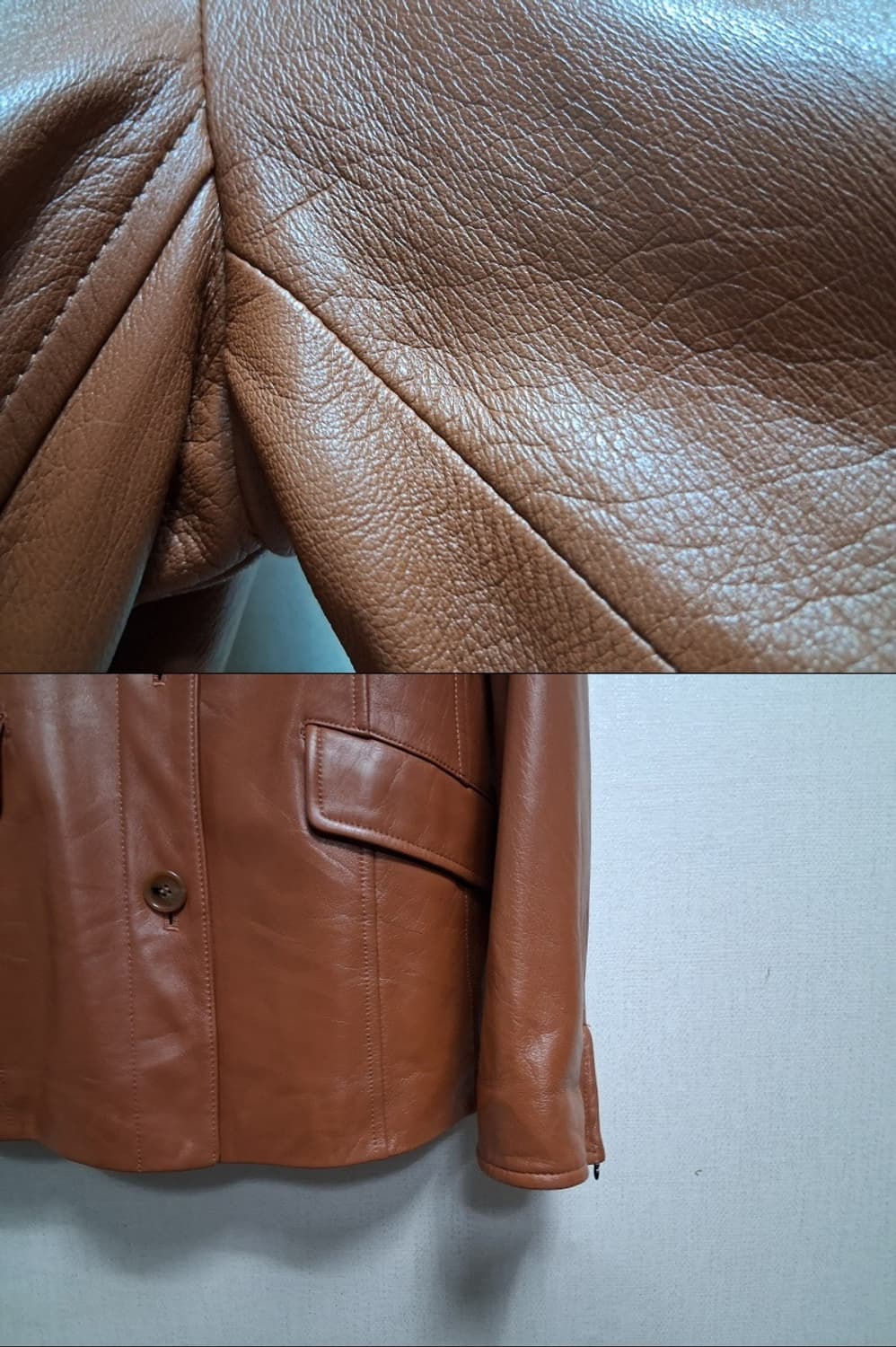 일본빈티지 MON CRE 여성 카멜 양가죽쟈켓 여성 66
 상품이미지6