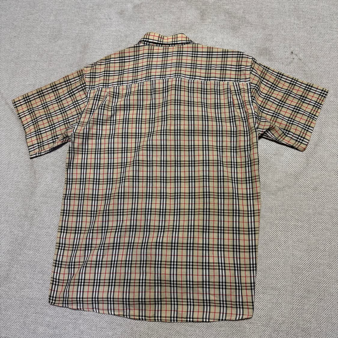 버버리 빈티지 반팔 체크 셔츠 상품이미지4