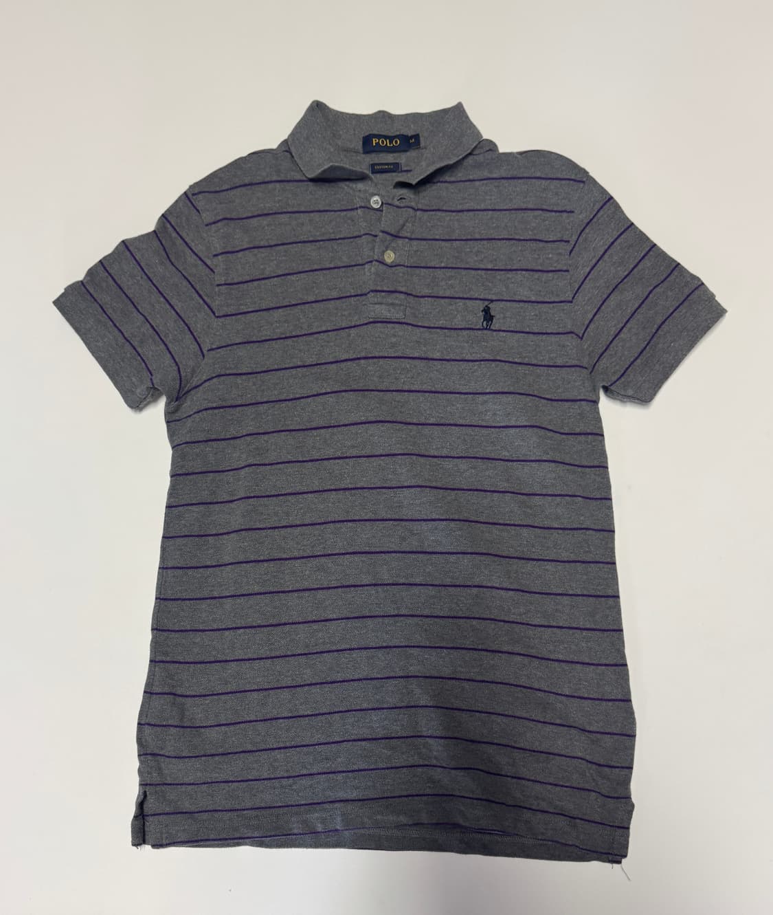폴로 랄프로렌 커스텀 핏 스트라이프 pk 반팔 카라티 M 상품이미지1