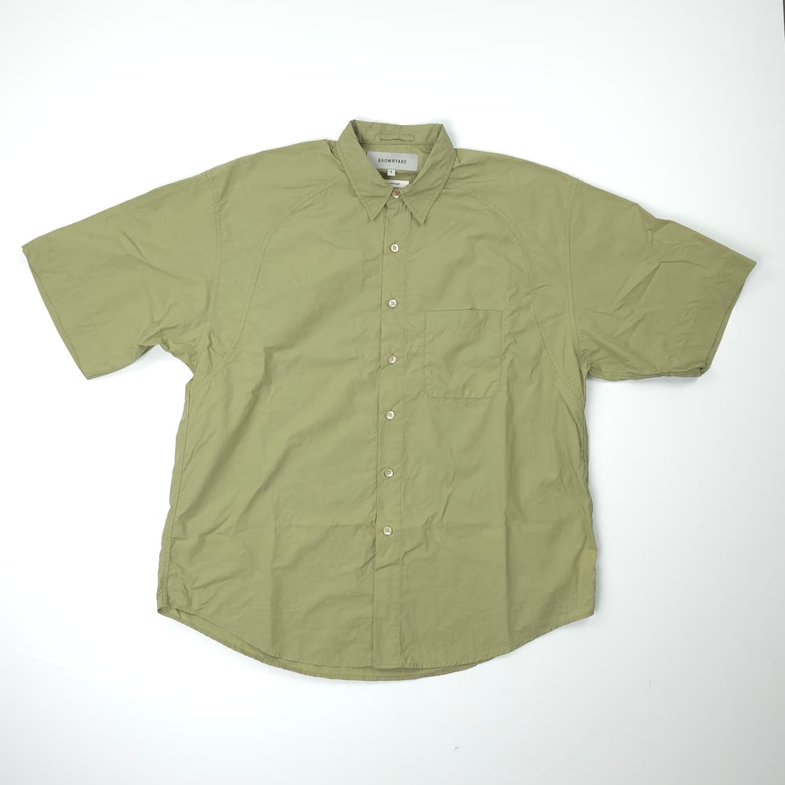 브라운야드 코튼 반팔셔츠 그린 (4) 상품이미지1