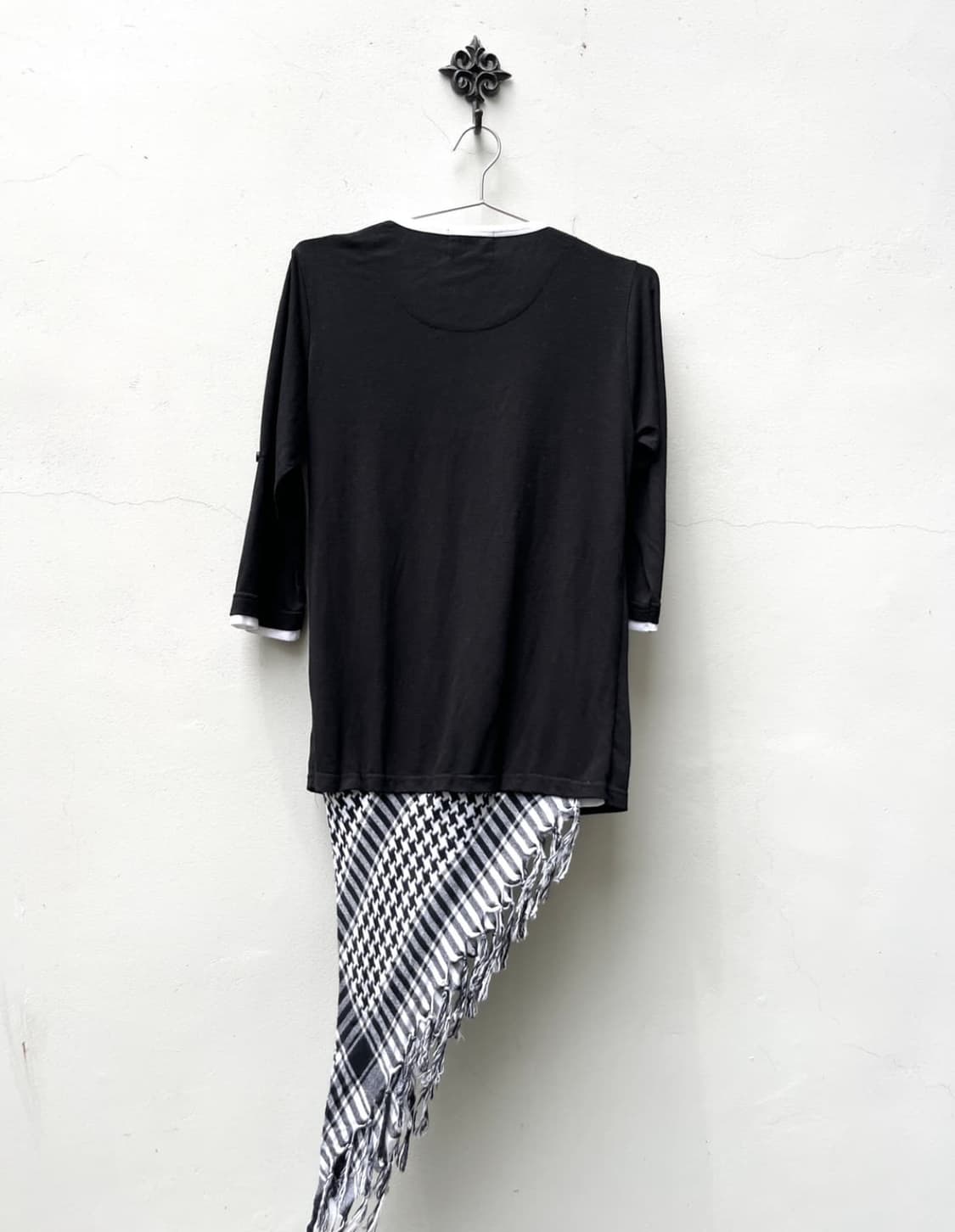 Beamere scarf layered drape top 상품이미지2