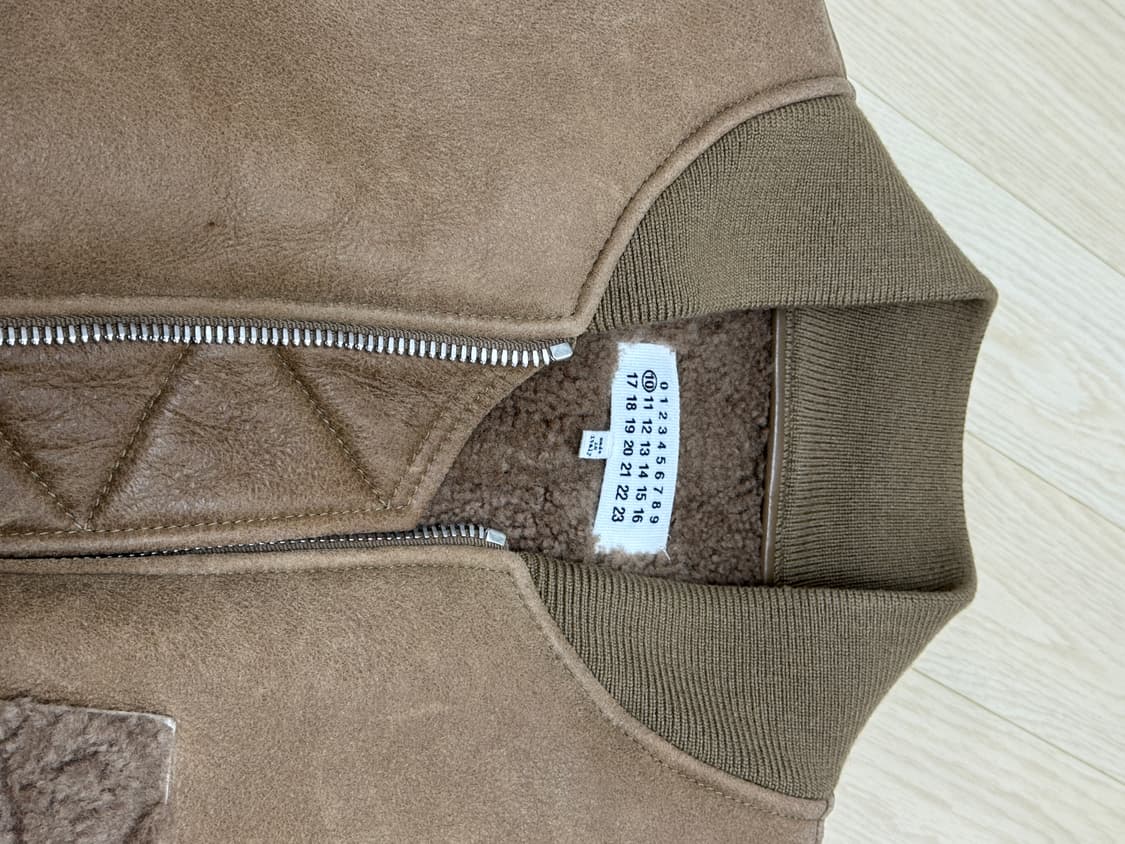 메종마르지엘라 레더 봄버자켓 브라운(유일매물) 상품이미지4