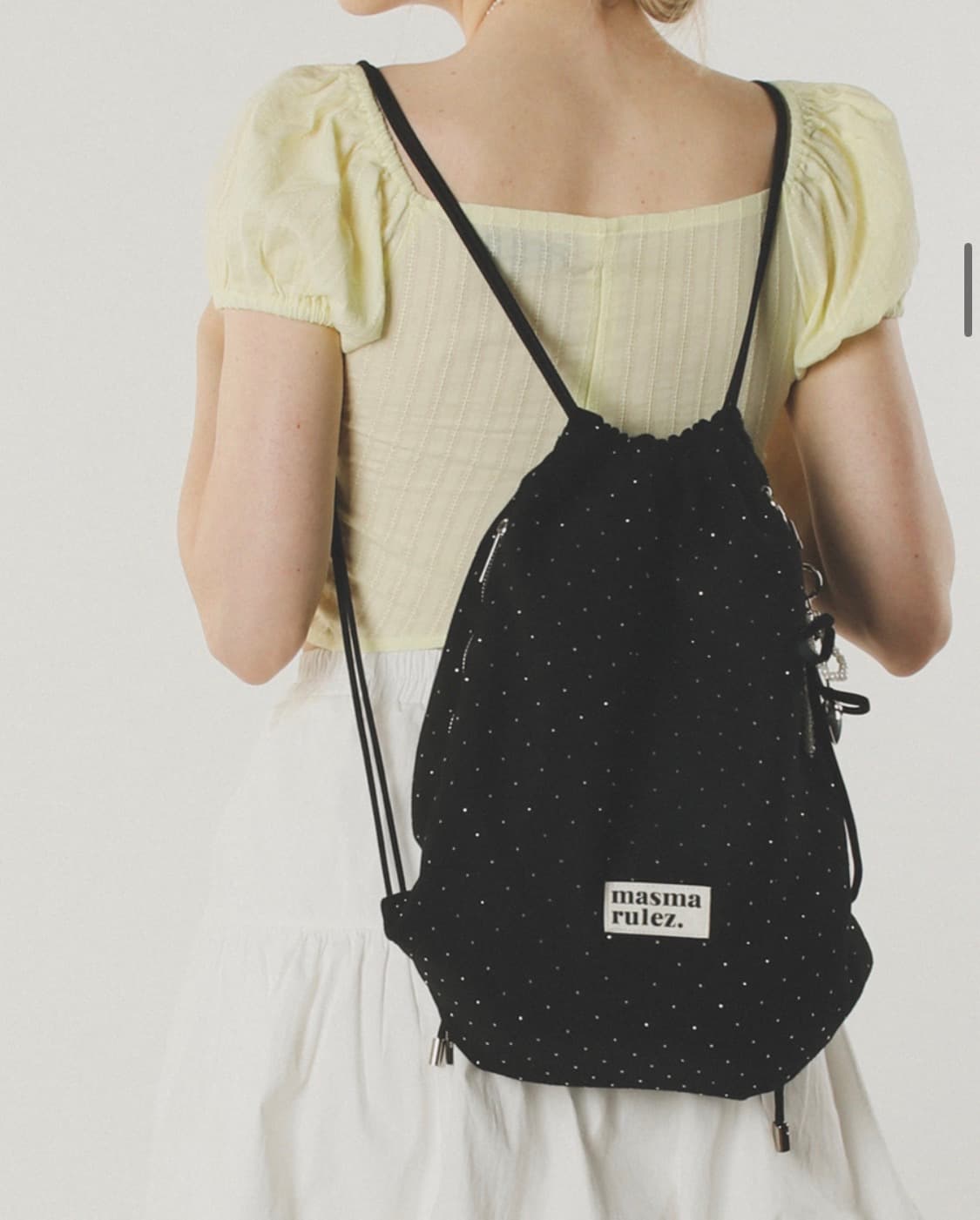 마스마룰즈 짐 색 스트링 백 트와일라잇 블랙 상품이미지1
