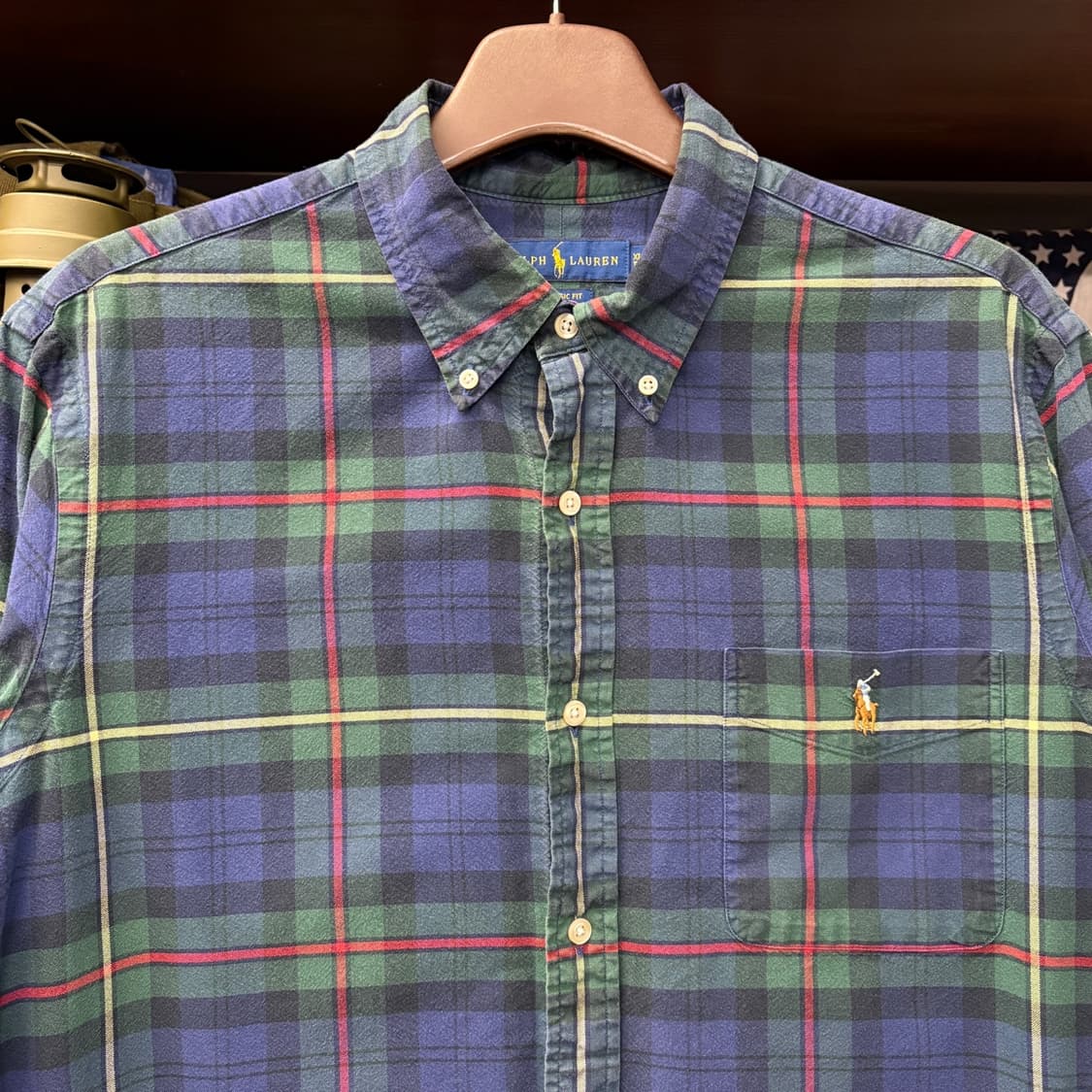 폴로 신형라벨 클래식핏 로고포켓 타탄체크 옥스포드 셔츠 N333 상품이미지3