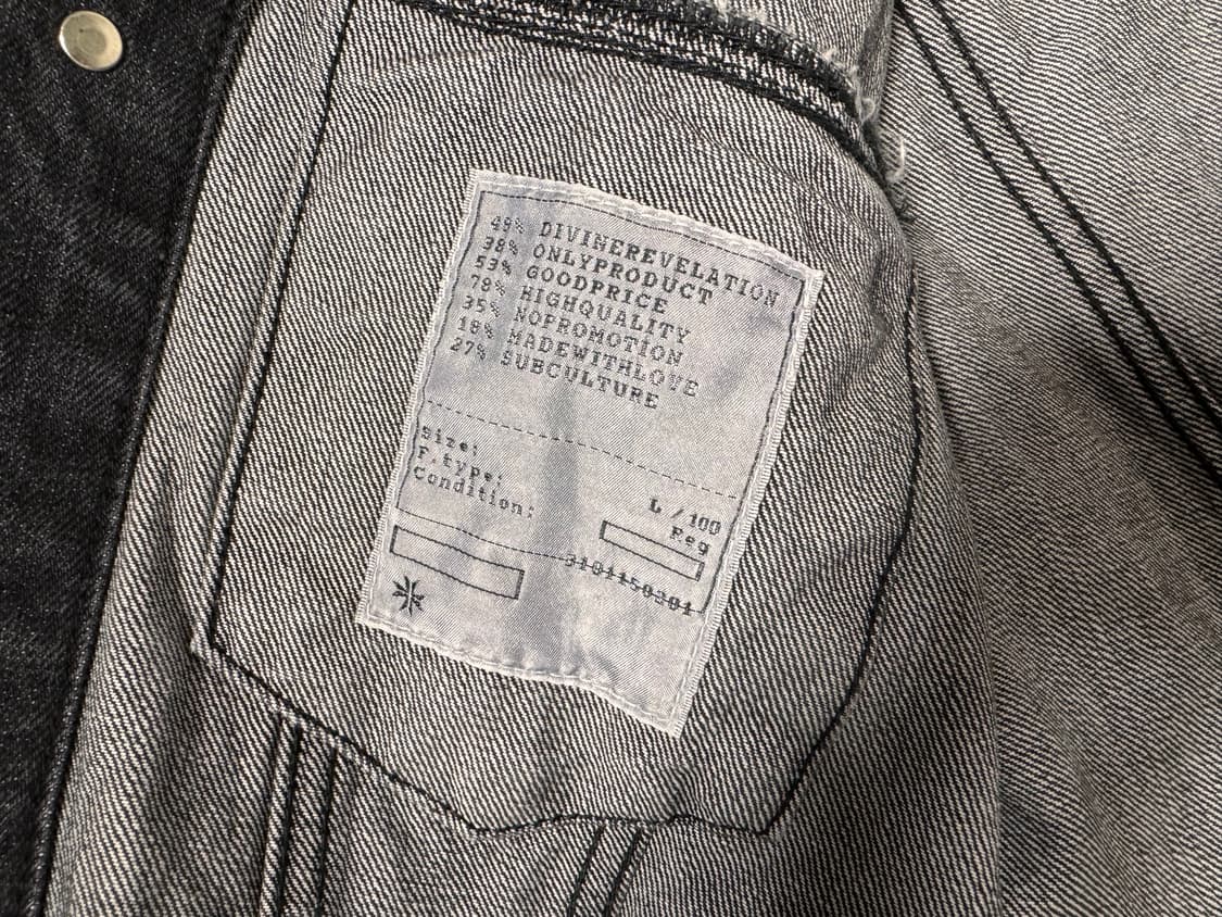 토니웩 페인팅 데님자켓 블랙 L 상품이미지4