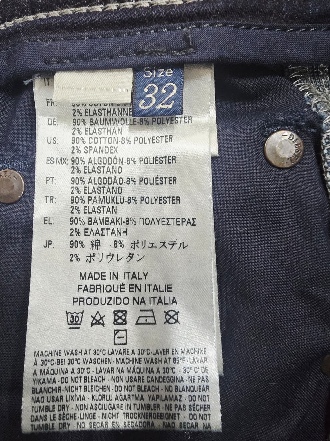 디젤 사이드라인 데님 스웻 조거팬츠 상품이미지10