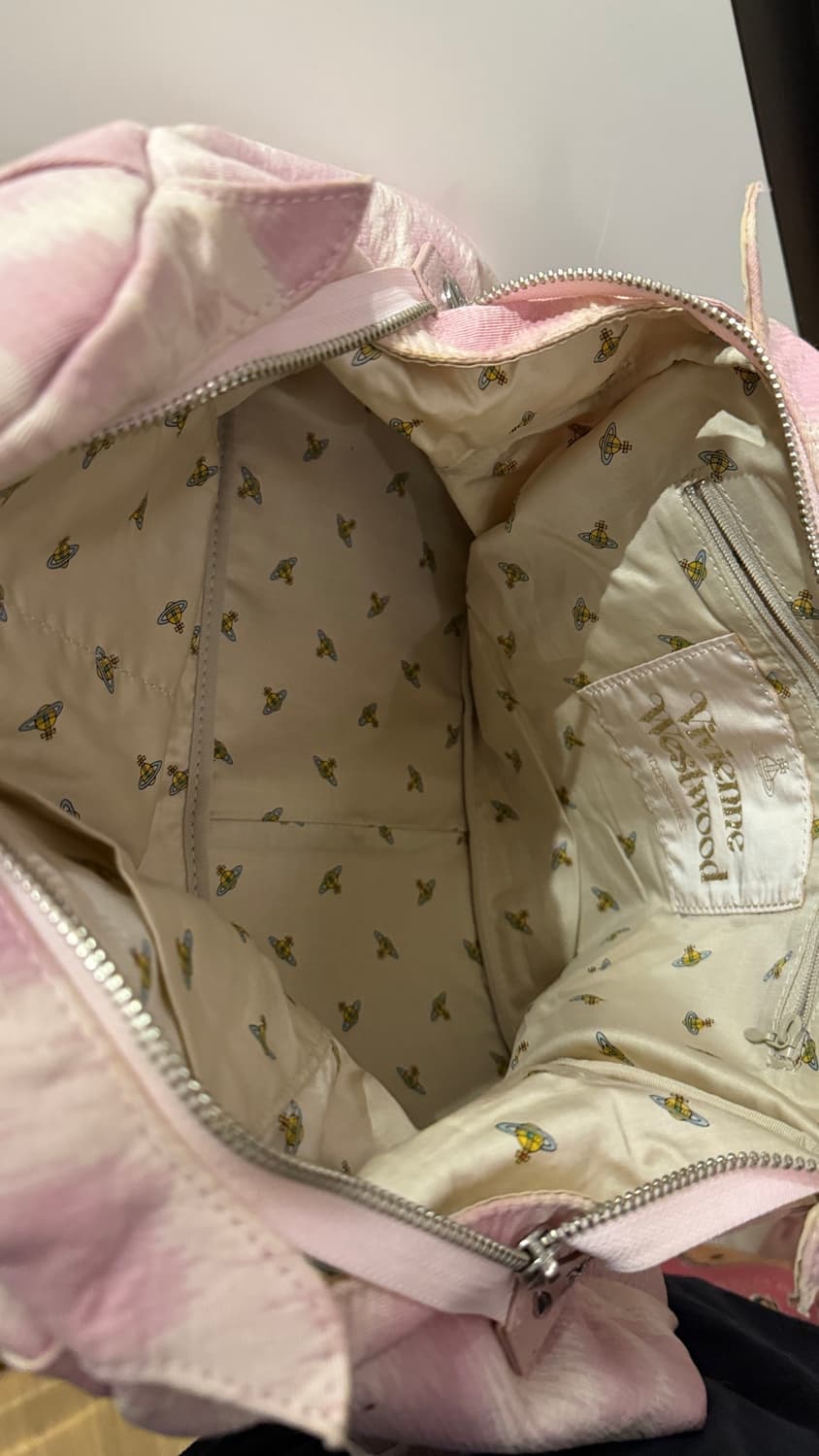Vivienne Westwood 핑크 레오파드 보스턴백 브로치 포함  상품이미지5