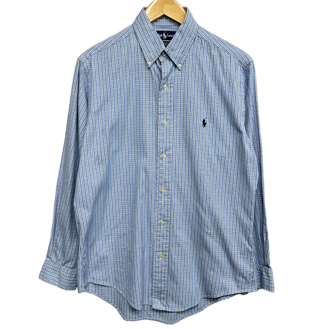 랄프로렌 블루 체크무늬 셔츠 L 상품이미지4