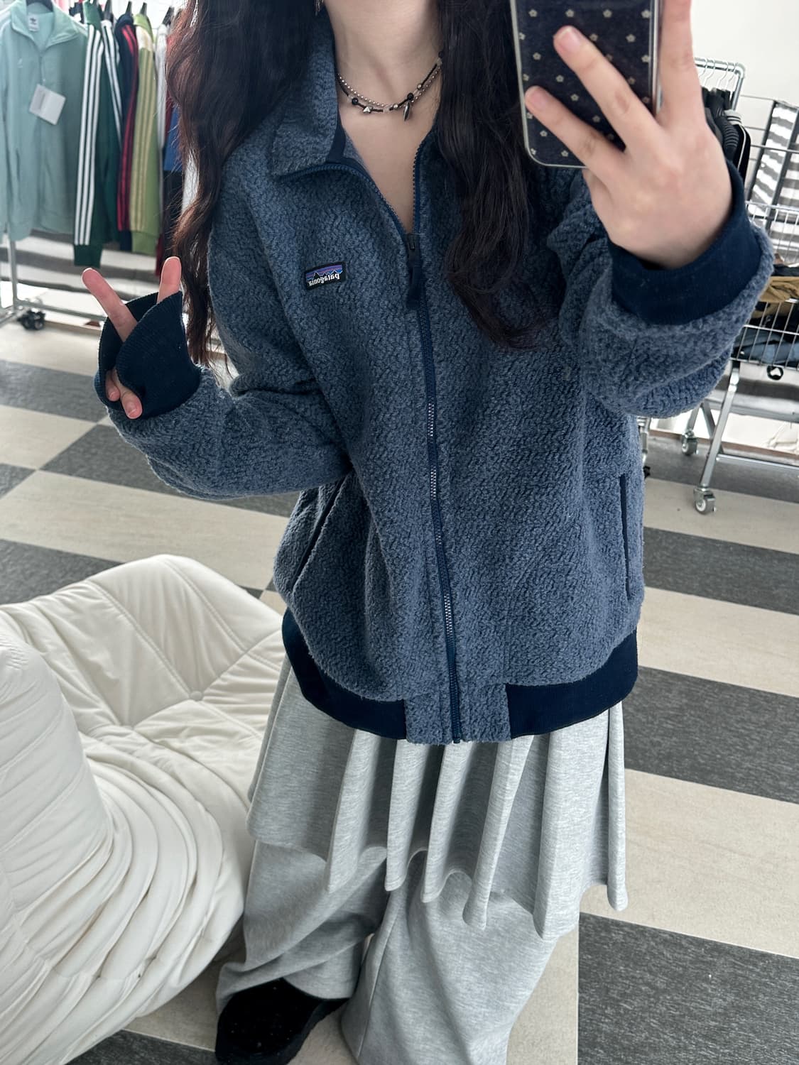 파타고니아 뮤트블루 폴리에스터 집업  상품이미지9